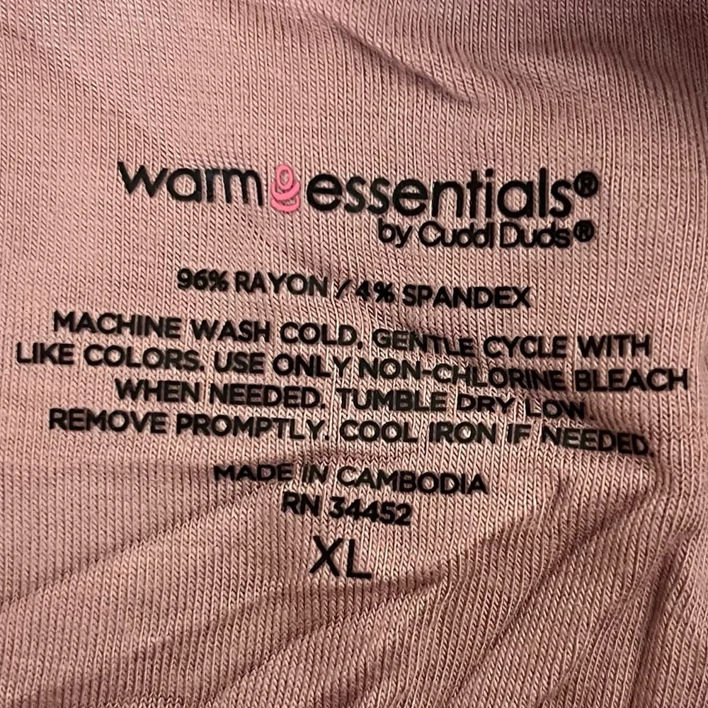 NWT Mauve Shadow Long Sleeve Scoop Neck Shirt - Warm Essentials by Cuddl Duds - Picture 5 of 9